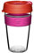 KeepCup Tasse à café originale en plastique transparent réutilisable | Couvercle anti-éclaboussures, sans BPA, qualité barista | Grande | 454 ml | Daybreak | Rose