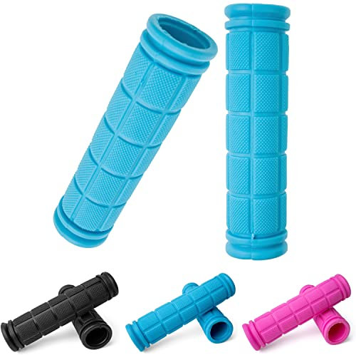 Fahrradgriffe Set, 1 Paar Links rechts, in Blau, für Lenkergriffe bis Ø 22 mm, 115 mm Griffstück, Gummigriffe Fahrrad Lenker Kit, Fahrradlenkergriff für MTB, Rennrad, Trekking Bike, Cityrad, BMX