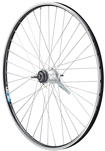 Vuelta Fahrradfelge Hinterrad 28 Zoll inkl. Nexus SG3C41A2078, 3 Gang Rüktritt-/Felgenbremse - Made in Germany 28 Zoll Hinterrad Silber, 622x19C Hohlkammer-Felgen Fahrrad Rad