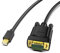 Loryi Câble Mini DisplayPort vers VGA Câble MDP vers VGA de 2 m (compatible Thunderbolt 2) pour MacBook Air/Pro, Surface Pro/Dock, moniteur, projecteur