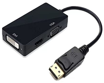 Annadue Mini Displayport Adapter, 1920x1080p 60Hz Mini Displayport Converter Mini DP Converter, Admite Salida HDMI VGA DVI para Computadora Portátil, TV, Monitor (Negro)