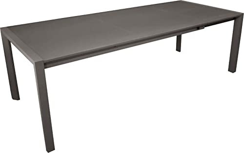 Océo By Proloisirs Table extérieure Extensible en Aluminium Plateau en Verre trempé Milo