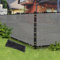 Gray 6FTx50FT Outdoor Privacy Screen Fence & Mesh Shade Net Cover - Enhances Privacy, Perfect for Patio & Garden