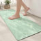 Color G Tapis de Bain Antidérapant, Tapis Salle de Bain Super Absorbant, Tapis de Bain Diatomite Lavable, Tapis Douche Séchage Rapide, Tapis Marbre pour Porte,Salle de Bain,Salon(Vert Clair,43x110cm)