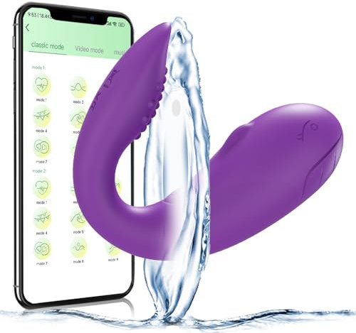 Vibratore Indossabile Tramite App, Doppio Stimolatore Clitorideo Vibrante Con 9 Modalità, Vibratore Con Controllo a Lunga Distanza, Giocattoli Sessuali Per Adulti Per Donne e Coppie