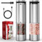 Electric Salt and Pepper Grinder Set, Zirzoe USB Rechargeable Salt and Pepper Mills Stainless Steel with Ceramic Grinder, Adjustable Coarseness, LED Light, One-Handed Automatic Operation