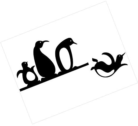 DOITOOL 3stücke Kreative Penguin Aufkleber Für Wanddekoration Lustiger Pvc Sticker Für Kinderzimmer Und Einfach Anzubringen Und Rückstandsfrei Entfernbar