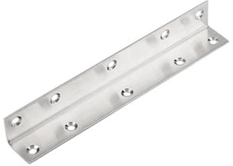 Staffa angolare a 90 gradi in acciaio inox a forma di L, fissaggio per il fissaggio di mobili, pergole da giardino, recinzioni, mensole, finestre (200 x 27 mm)