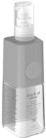 Nishlady Touch Of Silver Leave-in Hair Serum 97 ml für blondes, graues & weißes Haar – Anti-Gelbstich Serum für kühlen Farbton, Feuchtigkeit, Glanz, Frizz-Kontrolle & geschmeidige Längen