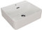 LEMONBATH - Lavabo Sobre Encimera Cuadrado de Ceramica Blanco Brillante - Medidas 42 x 42 x 13 cm - Lavabo Cuadrado para Mueble Baño - Lavabo Con Rebosadero - Lavamanos para Baño y Aseo