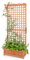 RELAX4LIFE Jardinière avec Treillis 75 x 33 x 183 cm, Lit de Jardin Surélevée en Bois Sapin, Bac à Fleurs d'Extérieur avec Trous de Drainage pour Plantes Grimpantes Fleurs dans Jardin Terrasse Balcon