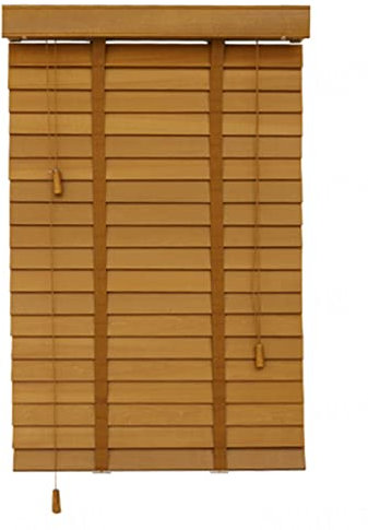 50mm/2in Solid Wood Window Blinds, Blackout Venetian Blinds, Window Shades, Wooden Venetian Blinds for Windows and Doors, Customizable,WxH-100x160cm/39.5 x 63in