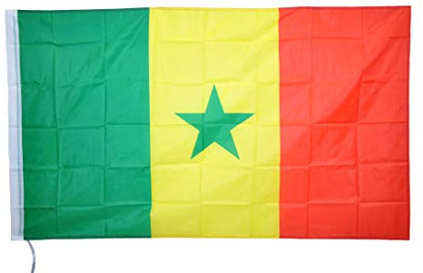 Bandera Senegal Senegalesa Flag Drapeau Black Stars 90 x 150 tela resistente
