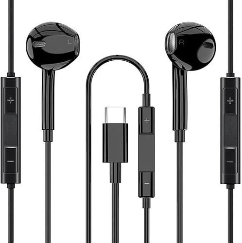 For Honor 90 200Lite 70 90Smart X8a X7b X6a X6 X6b Magic7 6 5 Pro'7 6 5 4Lite USB C Earphones Type c In-Ear Headphones Wired Earphones Microphone Volume Control MP3 Players Noise Isolating Deep Bass
