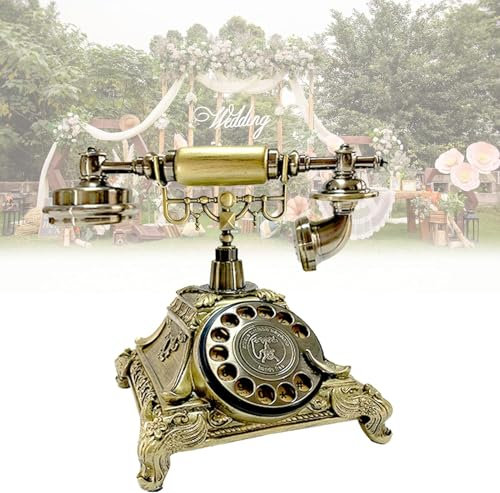 Livre d'or audio vintage pour téléphone de mariage, message audio personnalisé pour enregistrement pour fêtes, mariages, anniversaires, messagerie vocale, confessions, occasions spéciales (laiton)