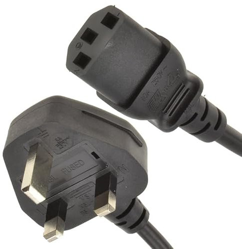 iTechCover 3 Pin UK Mains Adapter/Power AC Cable Lead Compatible with Marshall Fender AMP Amplifier Guitar / (1m / 3.3ft)