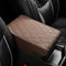 HERTC Mittelkonsole Armlehnenbezug für VW Amarok 2010-2024, Armlehne Universal Auto Box Pad Konsolen-Handauflagekissen Auto Decor Zubehör,Brown