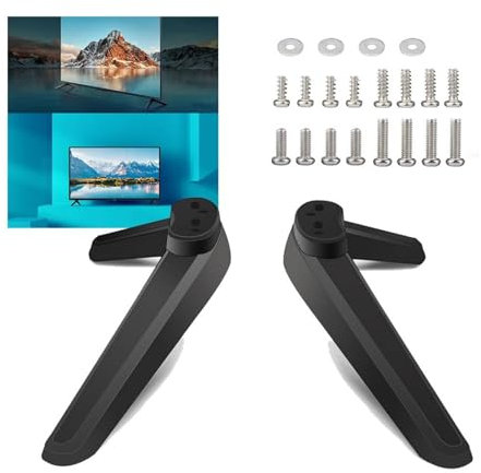 Universal Tv Stand, 2025 Table Top Tv Legs Base Stand Replacement, 17mm-20mm Tv Base Pedestal Feet Tv Stand Mount Legs for Televisions With Mounting Holes, Tv Base Pedestal Feet Tv Stand Mount Legs