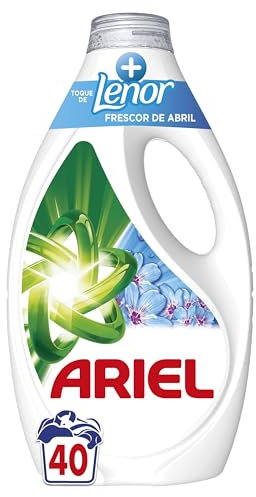 Ariel Detergente Lavadora Liquido 40 Lavados, Jabon Frescor de Abril, Limpieza Profunda Incluso en Ciclos Mas Frios