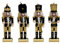 NPXUAMTJ Lot de 4 poupées de Noël Casse-noisettes traditionnelles soldat Roi Marionnette Décorations de Noël pour étagères et tables