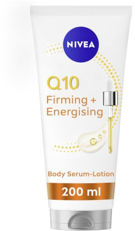 NIVEA Q10 Firming + Energising Body Serum Lotion Tube 200ml, Nourishing Body Lotion for 72H Moisture and Firmer Skin, Body Moisturiser with Hyaluronic Acid and Vitamin C