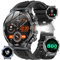 Smartwatch Herren mit Telefonfunktion, 1.75''Großes Display/800mAh Großer Akku/LED Taschenlampe/5ATM Wasserdicht Militär Fitness Tracker 110+ Sportmodi Outdoor Sportuhr für Android/iOS 2 Armbänders