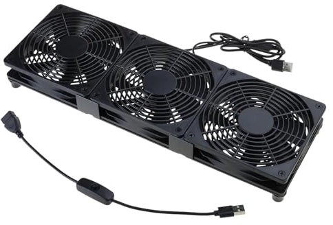 USB Powered Cooling Fan Stand 120mm For Router Rack Sound Video Networks Cabinet Server Workstations Minings Machine Sound Rack Cooling