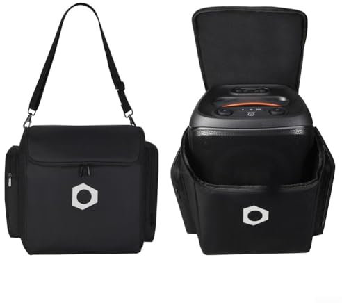 Feegow Carrying Case for JBL - Speaker Storage Case Protective Travel Bag for PartyBox-Encore2 - with Shoulder Strap Extra Pockets for Microphone