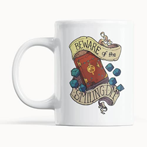 Gift Island Beware of The Smiling Dungeon Master Classic Mug - Dungeons and Dragons Gifts - d&d Mug - DND Gifts for Dungeon Master - DND Gifts & DND Inspired Merch