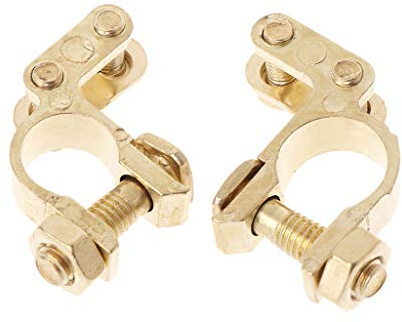 Luyismer 2Pcs Replacement Auto Car Battery Terminal Clamp Clips Brass Connector Cleaner Tool And Protector Brush Spray Car Kit Ter