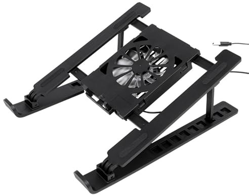 Universals Ergonomischer Laptop-Tablet-Ständer, faltbare Kühlbasis mit mehreren Geschwindigkeiten, leiser Ventilator, leiser USB-Kühlständer für Laptop-Tablets