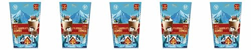 Fakhri Milk Hot Chocolate Bombs Pack of 5 x 420g | Milk Chocolate Drink Bombs with Marshmallows | Creamy Hot Drink