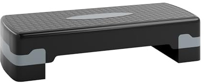 Ultrasport Aerobic Steppbrett I Step Up Board Rutschfest, 2 & 3-fach Höhenverstellbar I Fitness Stepper für Zuhause, Stepboard, Stepbench Brett 68 x 28 cm