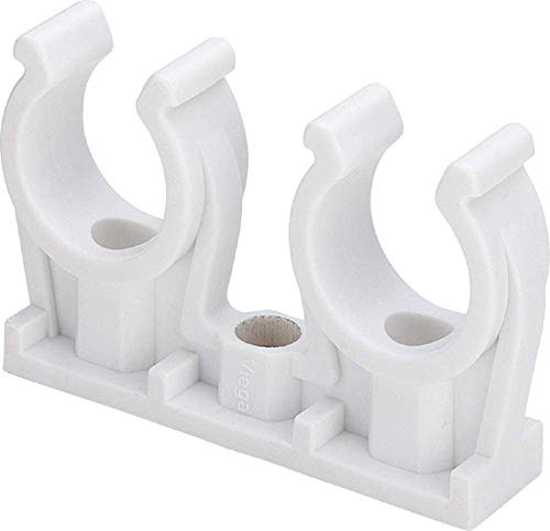Viega 94826 C2 Doppel Clip Rohr 94826 C2 Durchmesser 22 mm Kunststoff