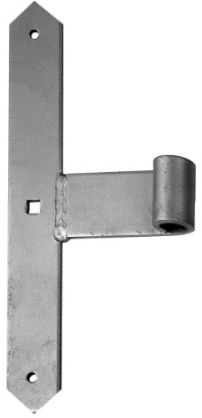 Alberts 312893 Tor-Mittelband | feuerverzinkt | spitze Form | zum Aufschrauben | 300 x 40 mm | Rollen-Ø16 mm