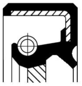 Corteco 19034965B Shaft Sealing Ring, Crank Axle