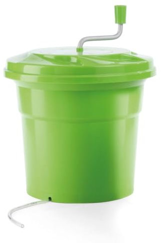 HENDI Salatschleuder, Salattrockner, inklusief Wasserablaufschlauch, Inner Schleuderkorb entnehmbar, Geschirrspülmaschinegeeignet, 25L, ø430x(H)530mm, Polyamide, Polypropylen