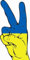 U24 Aufkleber Peace Finger Ukraine Autoaufkleber Sticker