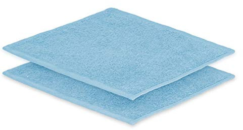 EXKLUSIV HEIMTEXTIL 2X Seiftuch 30 x30 cm Hellblau 500 g