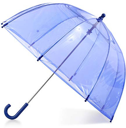 totes - Parapluie transparent à bulles pour enfant avec auvent en forme de dôme, design léger, parapluie de protection contre le vent et la pluie, bleu, Kids - 38 Canopy