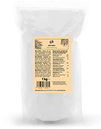 KoRo - Erythrit 1 kg - Süßungsmittel - Kalorienfrei - Alternative zu Zucker - Vorteilspackung