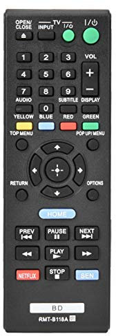 Bewinner Telecomando Sostitutivo per Lettore Blu-Ray Sony BDP185C / BDPBX18 / BDPBX3100 / BDPS185, Telecomando per TV Multifunzione a Lunga Distanza