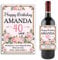 Personalised Wine/Champagne Bottle Label Sticker ~ Happy Birthday Gift Idea N176 Any Age 18th 21st 30th 40th 50th 60th