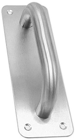 MYiuNuo 1Piece Sliding Door Handle Heavy Duty Stainless Steel Pull/Push Handle with Back Plate for Gate, Toilet, Cabinet (200 x 65 mm)