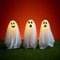 Lights4fun 3er Set Halloween Geister Gespenster Ghost Stableuchten mit Erdspieß & Timer – Batteriebetriebene Outdoor Halloween Deko für Garten, Hof & Terrasse