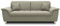 DOMO. collection Sofa Franzi, 2, 5-Sitzer Couch, 2, 5er Garnitur mit Nackenfunktion, Polstergarnitur 210 x 105 x 81 cm (BxTxH), grau-braun