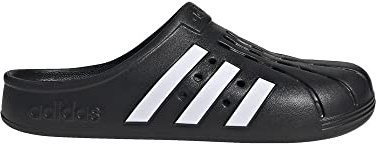 adidas Unisex Adilette Clogs Slide Sandal, Core Black/White/Core Black, 13 US Women/12 US Men