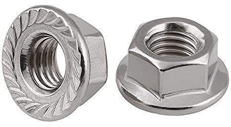 XinYuan kontermuttern Linksgewinde Hex Flanschmutter 304 Edelstahl Gezackte Sicherungsmutter M3 M4 M5 M6 M8 M10 M12 M16 M20 Sicherungsmutter DIN6923-1983 Sechskantmutter (Größe : 1PCS M8)