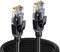 Elfcam® - 15m Câble Réseau Ethernet RJ45 Cat 7, Paire Torsadée Blindée SFTP 100% Cuivre, 6mm Diamètre de Câble, 28 AWG Câble Rond & Noir (15M)