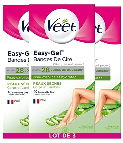Lot Bandes de Cire Froide - Corps et Jambes - Peaux Sèches (120 Bandes de Cire Corps & Jambes Peaux Sèches)